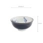Preview: TDS, Rice Bowl, Hokusai, White/Blue, Ø 11.8 x 5.5 cm - Item No. 33730