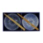 Preview: Tayo Bowl Gift Set with Chopsticks Blue, White, Porcelain, 550 ml, Item No. 33791