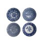 Preview: TDS, Tayo Bowl Giftset, 4-piece set, Hana Blue, White/Blue, Ø 15x7cm 500ml, Item No. 33811