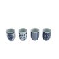 Preview: TDS, Teebecher Geschenk-Set, 4 Stk, Blau/Weiß, Ø 6,5x7,5cm 160ml, Art.-Nr. 33843