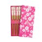 Preview: TDS, 5 Paar Essstäbchen, Geshenkset, Pink Blossom, Art.-Nr. 33861