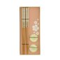 Preview: TDS, Chopstick Set, White Blossom, with chopstick rests, 2 pair, Item No. 33920