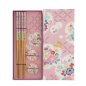 Preview: TDS, Chopstick Set, Pink Flower, with chopstick rests, 2 pair, Item No. 33921