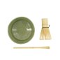 Preview: TDS, Matcha Bowl Giftset , 3-piece set, 12.5x7.2cm, Yomogi Green, Item No. 34060