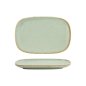 Preview: Ovaler Teller Minto Green, Porzellan, 24 &times; 16 &times; 2 cm