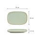 Preview: Ovaler Teller Minto Green, Porzellan, 24 × 16 × 2 cm, Art.-Nr. 34295