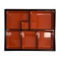 Preview: Bento Box Red, Black, ABS Lacquerware, 30 × 24 cm, Item No. 4153