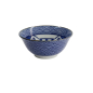 Preview: TDS, Tayo Bowl, Kawaii Lucky Cat Neko, Seikaiha-Neko Blue, Ø 15x7cm, 550ml - Item No. 617607
