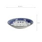 Preview: TDS, Saucenschale, Kawaii Lucky Cat Neko, Seikaiha-Neko Blue, Ø 12x2cm - Art Nr. 617652