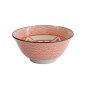 Preview: TDS, Tayo Bowl, Kawaii Lucky Cat Neko, Seikaiha-Neko Red, Ø 15 x 7 cm, 550ml - Item No. 617669