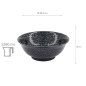 Preview: TDS, Ramen Bowl, Kuromonyo Hana Kikko, Ø 20.5x8 cm, 1200 ml, Item No. 617959