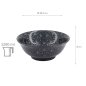 Preview: TDS, Ramen Bowl, Kuromonyo Asanoha, Ø 20.5x8 cm, 1200 ml, Item No. 617980