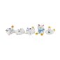 Preview: Chopstick Rest Set Kawaii Ramen Cat Multicoloured, 5 pcs, Porcelain, Item No. 618055