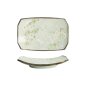 Preview: Sushi-Platte Green Cosmos, Steinzeug, 22 &times; 15 &times; 2,5 cm
