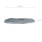 Preview: Serving Plate Mino Craft Grey, Blue, Stoneware, 31 × 14.5 cm, Item No. 7846