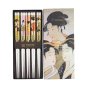 Preview: TDS, Chopstick Set, Geisha, 5 pair, 22,5 cm, Item No. 8445