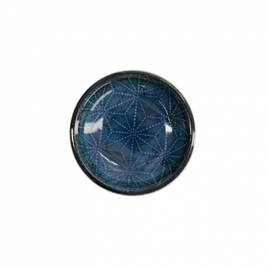 Sauce Dish Kamon Blue, Porcelain, &Oslash; 9.5 &times; 2 cm, Item No. 14357