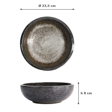 Bowl Mino Yaki, Stoneware, 1.95 L, Item No. 14450