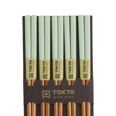 TDS, Chopstick Set, Bamboo Mint, 5 pair, Item No. 14460