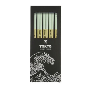 TDS, Chopstick Set, Bamboo Mint, 5 pair, Item No. 14460