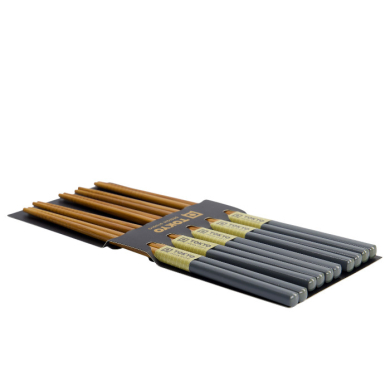 TDS, Chopstick Set, Bamboo Grey, 5 pair, Item No. 14463