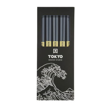 TDS, 5 Paar Essstäbchen, Bamboo Grau, Art.-Nr. 14463