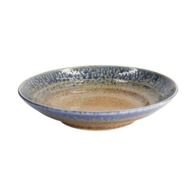 Tiefer Teller Mino Yaki Blau/Braun, Steinzeug, Ø 28,5 cm, 1,3 L, Art.-Nr. 15453