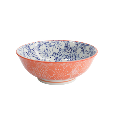 TDS, Tayo Bowl, Mixed Bowls Sakura, Blue/Red, Ø 19.7 x 7 cm, 1000ml - Item No. 15467