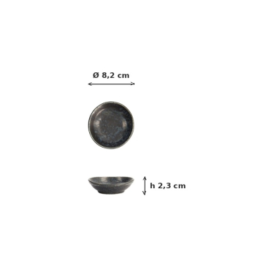 Sauce Bowl Onyx Noir, Stoneware, Ø 8.2 cm, Item No. 15530