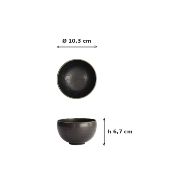 Schale Onyx Noir, Steinzeug, 340 ml, Art.-Nr. 15538