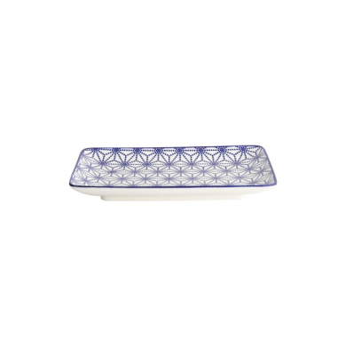 Sushi-Platte Nippon Blue Stars Weiß, Porzellan, 21 × 13,5 cm, Art.-Nr. 15610