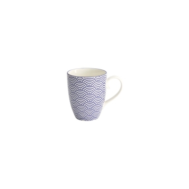 Mug Nippon Blue Waves Blue, White, Porcelain, 380 ml, Item No. 15622
