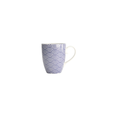 Mug Nippon Blue Waves Blue, White, Porcelain, 380 ml, Item No. 15622