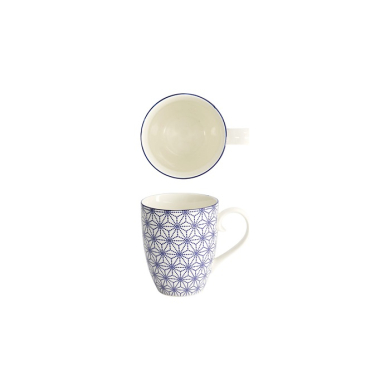 Tasse Nippon Blue Stars Blau/Wei&szlig;, Porzellan, 380 ml