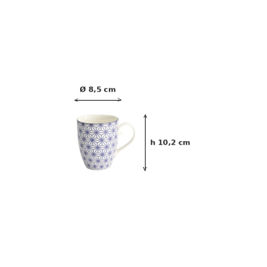 Tasse Nippon Blue Stars Blau/Weiß, Porzellan, 380 ml, Art.-Nr. 15626