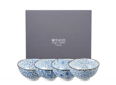 Mixed Bowls Kristal 4 Rice Bowl Set at Tokyo Design Studio (picture 1 of 6)