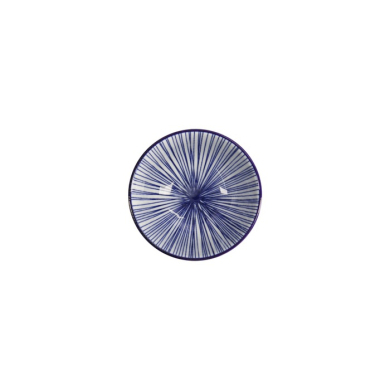 Rice Bowl Nippon Blue Lines, Porcelain, 300 ml, Item No. 16003