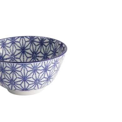 Rice Bowl Nippon Blue Stars, Porcelain, 300 ml, Item No. 16005