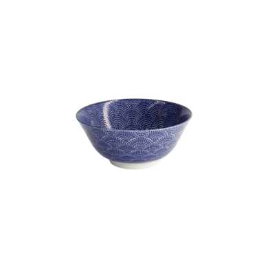 Tayo Bowl Nippon Blue Dots, Porcelain, 500 ml, Item No. 16007