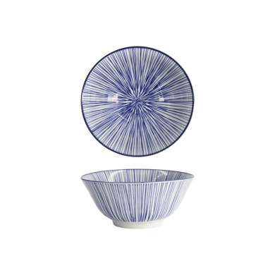 Tayo-Schale Nippon Blue Lines, Porzellan, 500 ml