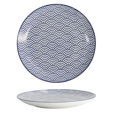 Teller Nippon Blue Waves, Porzellan, &Oslash; 25,7 cm
