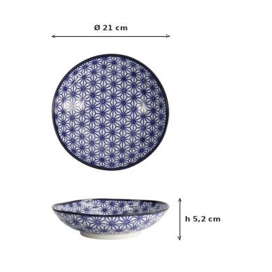 Pastateller Nippon Blue Stars, Porzellan, Ø 21 cm, Art.-Nr. 16032