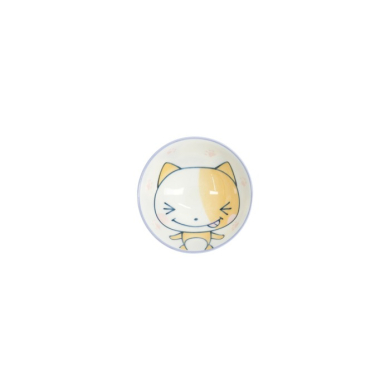 Rice Bowl Kawaii Katze Neko Blue, Porcelain, 200 ml, Item No. 16295
