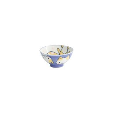 Rice Bowl Kawaii Katze Neko Blue, Porcelain, 200 ml, Item No. 16295