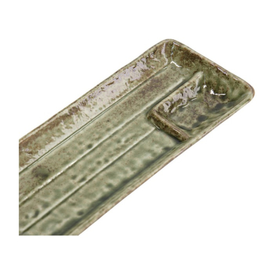 Servierplatte mit Fächern Mino Craft Yamasan Grün, Porzellan, 33,3 × 10,2 cm, Art.-Nr. 16304