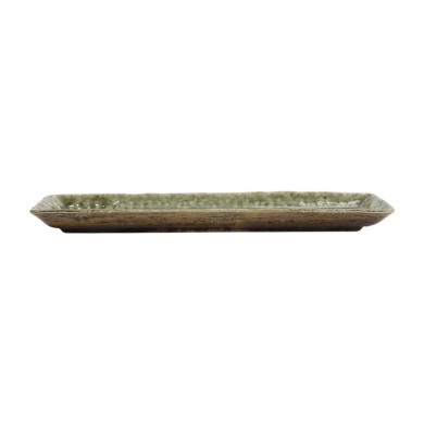 Servierplatte mit Fächern Mino Craft Yamasan Grün, Porzellan, 33,3 × 10,2 cm, Art.-Nr. 16304
