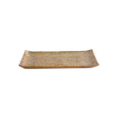 Sushi-Platte Mino Craft Braun, Porzellan, 23,8 × 15 cm, Art.-Nr. 16308