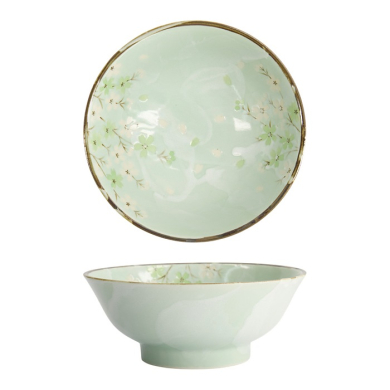 Noodle Bowl Green Cosmos, Stoneware, 1.3 L