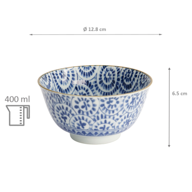 TDS, Bowl, Mixed Bowls, Tako Karakusa, Ø 12.8 x 6.5 cm 400 ml, Item No. 16536