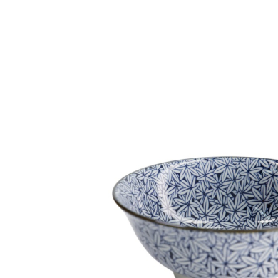 Ramen Bowl Hana Blue Mixed Bowls Momiji Maple, Porcelain, 1.2 l, Item No. 16540
